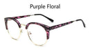 Cheap transparent Spectacle frame Anti-fatigue for cat eyes men's Glasses women Oculos De Grau masculino Retro Vintage eyewear-purple floral-China-JadeMoghul Inc.