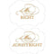 Cheeky Mr. Right & Mrs. Always Right Paper Chair Markers Berry (Pack of 1)-Wedding Signs-Saffron Yellow-JadeMoghul Inc.