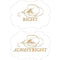 Cheeky Mr. Right & Mrs. Always Right Paper Chair Markers Berry (Pack of 1)-Wedding Signs-Vintage Gold-JadeMoghul Inc.