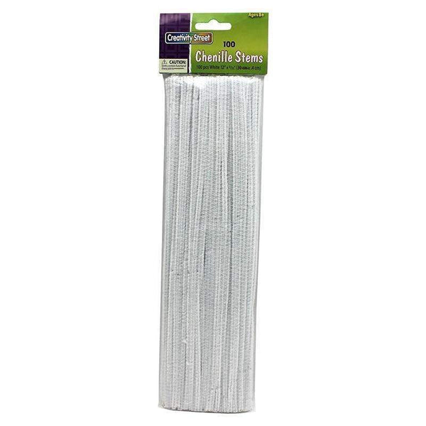 CHENILLE STEMS WHITE 12 INCH-Arts & Crafts-JadeMoghul Inc.