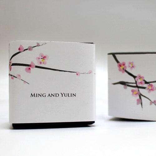 Cherry Blossom Cube Favor Box Wrap (Pack of 1)-Favor-JadeMoghul Inc.