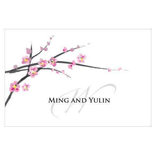 Cherry Blossom Large Rectangular Tag (Pack of 1)-Wedding Favor Stationery-JadeMoghul Inc.