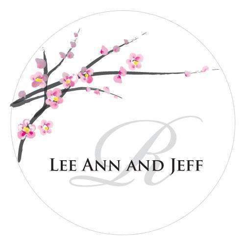 Cherry Blossom Large Sticker (Pack of 1)-Wedding Favor Stationery-JadeMoghul Inc.