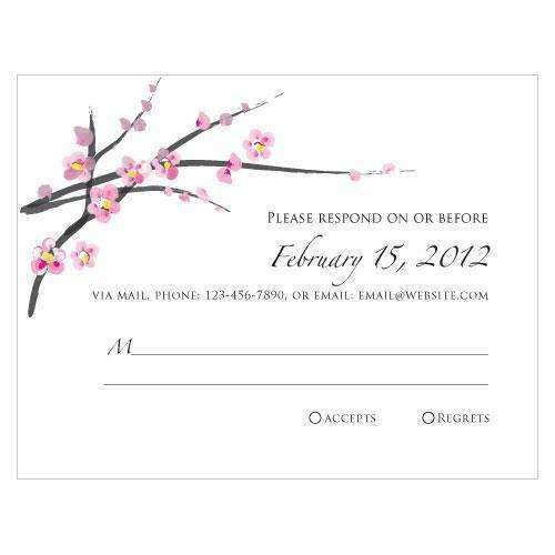 Cherry Blossom RSVP (Pack of 1)-Weddingstar-JadeMoghul Inc.