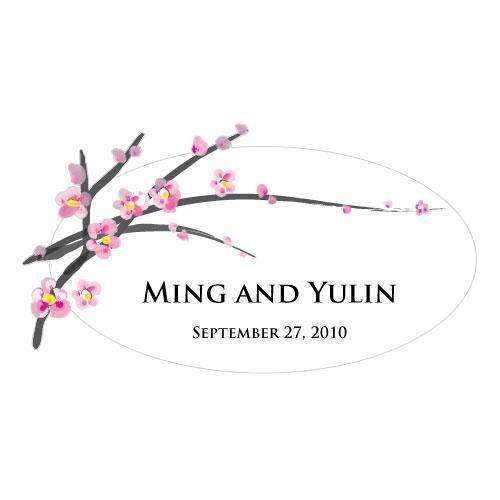 Cherry Blossom Small Cling (Pack of 1)-Wedding Signs-JadeMoghul Inc.