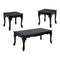 Cheshire Traditional 3 Piece TABLE SET, Black Finish-Coffee Tables-Black-Solid Wood, Wood Veneer-JadeMoghul Inc.