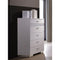 Chest With Six Center Metal Glide Drawers In White Gloss Finish-Cabinet and Storage Chests-White-Wood-JadeMoghul Inc.