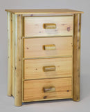 Chests Wooden Chest - 32" X 20" X 42" Clear Wood 4 Drawer Chest HomeRoots