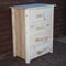 Chests Wooden Chest - 32" X 20" X 42" Natural Wood 4 Drawer Chest HomeRoots