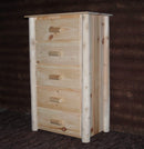 Chests Wooden Chest - 32" X 20" X 52" Natural Wood 5 Drawer Chest HomeRoots