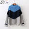 Chevron Bold Stripes Pullover Sweater-JH8699 blue-One Size-JadeMoghul Inc.