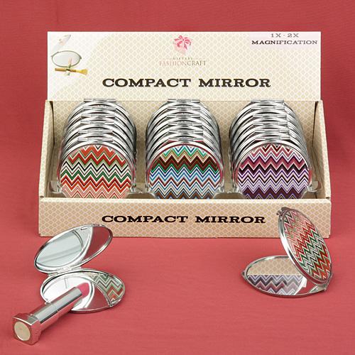 Chevron design mirror compacts-Personalized Gifts for Men-JadeMoghul Inc.
