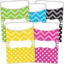 CHEVRONS AND DOTS LIBRARY POCKETS-Learning Materials-JadeMoghul Inc.