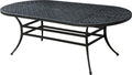 Chiara I Oval Patio Dining Table-Dining Tables-Dark Gray-Glass Metal-JadeMoghul Inc.