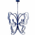 Chic Butterfly Patterned Chandelier-Chandeliers-Blue-IRON-JadeMoghul Inc.