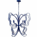 Chic Butterfly Patterned Chandelier-Chandeliers-Blue-IRON-JadeMoghul Inc.