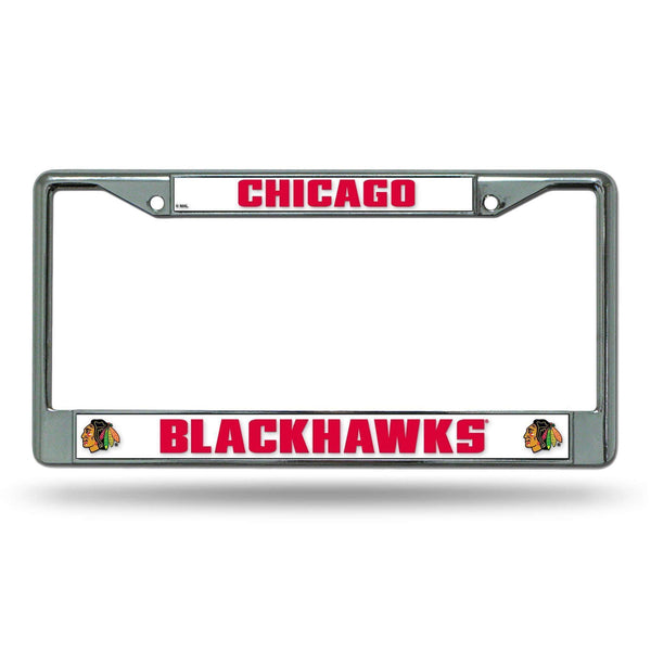 License Plate Frames Chicago Blackhawks Chrome Frames