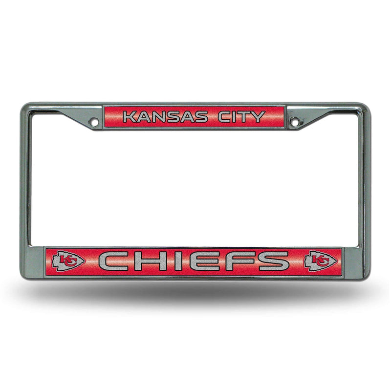 Cute License Plate Frames Chiefs Bling Chrome Frame
