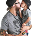chifuna 2017 Fashion Family Matching Outfits Summer Short Sleeve T Shirts Father Kids Clothes Children Clothing Family Look-1AL507Grey-Baby 24M-JadeMoghul Inc.