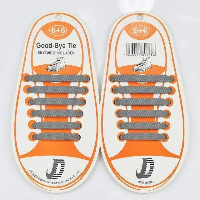 Children No Tie Silica Gel Shoe Laces-Gray-JadeMoghul Inc.