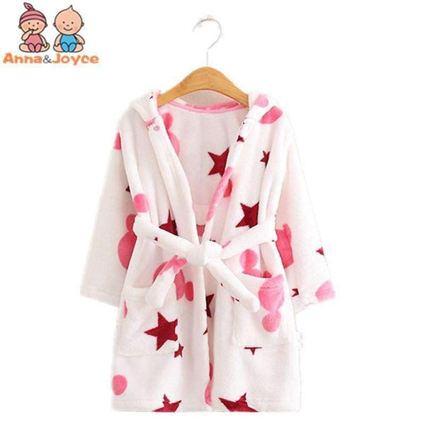 Children Print Gown Sale 1 Pc/lot The New Fashion Cute 100% Coral Fleece Free Shipping Children Cartoon Gown-Leopard-2T-JadeMoghul Inc.