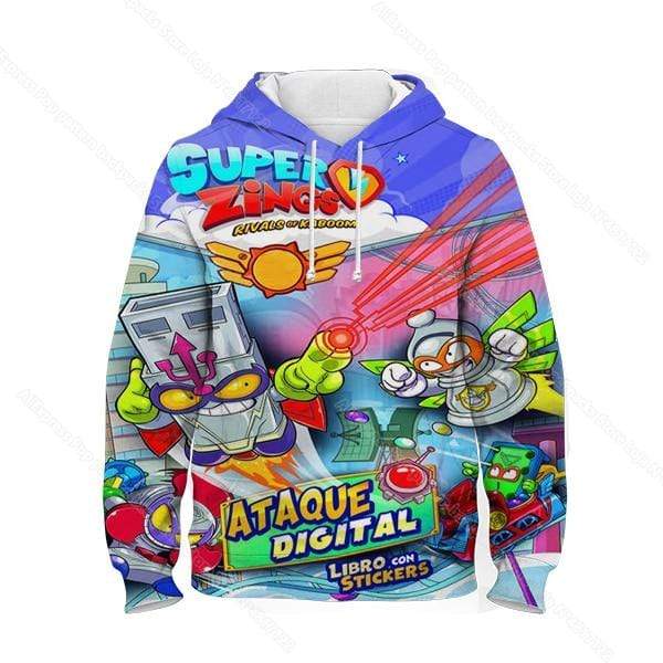 Children Super Zings Hoodie Boys Girls Cartoon 3D Printed Pullovers Kids Superzings Sweatshirt Harajuku Streetwear Spring Winter AExp