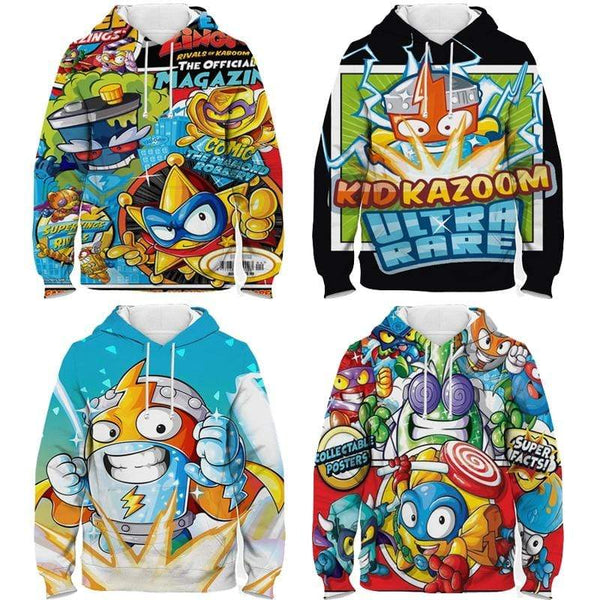 Children Super Zings Hoodie Boys Girls Cartoon 3D Printed Pullovers Kids Superzings Sweatshirt Harajuku Streetwear Spring Winter AExp