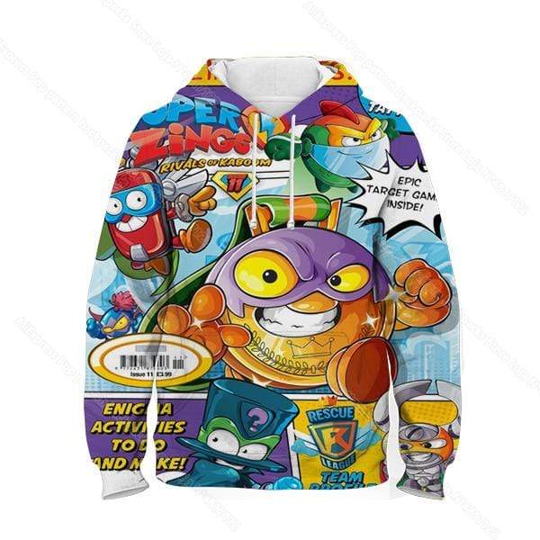Children Super Zings Hoodie Boys Girls Cartoon 3D Printed Pullovers Kids Superzings Sweatshirt Harajuku Streetwear Spring Winter AExp