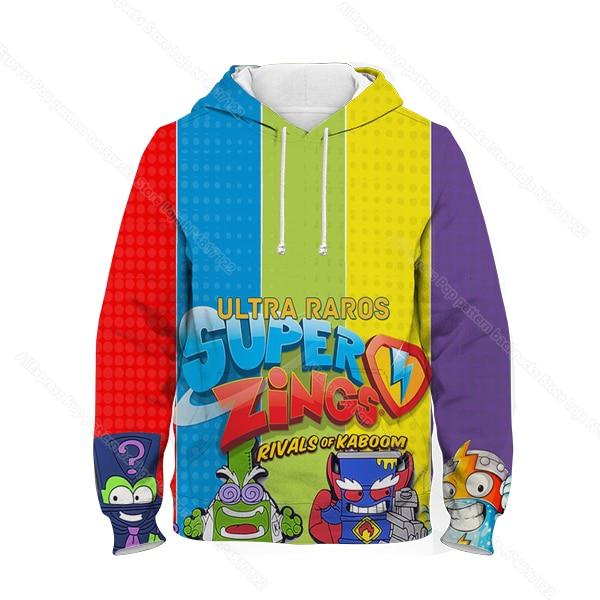 Children Super Zings Hoodie Boys Girls Cartoon 3D Printed Pullovers Kids Superzings Sweatshirt Harajuku Streetwear Spring Winter AExp