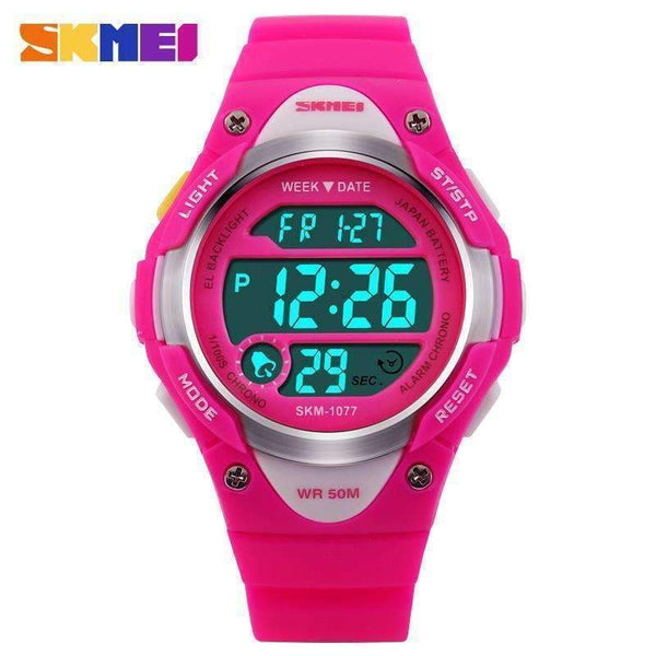 Children Watch - Outdoor Sports Kids LED Digital Alarm Stopwatch-Black-JadeMoghul Inc.