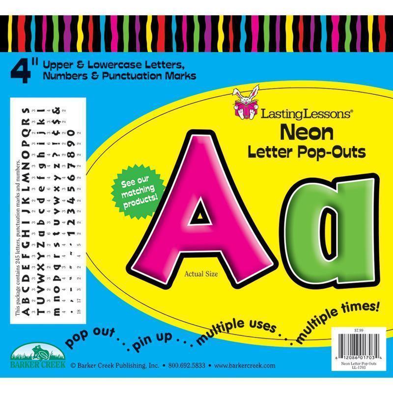 Neon Letter Pop-Outs