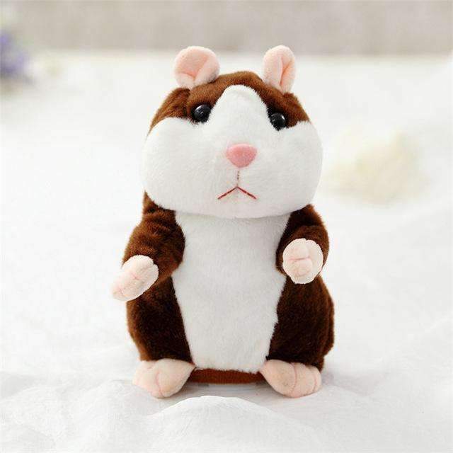 Children's Talking Hamster Plush Toy-Brown-JadeMoghul Inc.