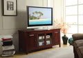 Christella TV Stand, Cherry-Entertainment Centers and Tv Stands-Cherry-Solid Poplar Wood Bass Wood Veneer MDF PB-JadeMoghul Inc.