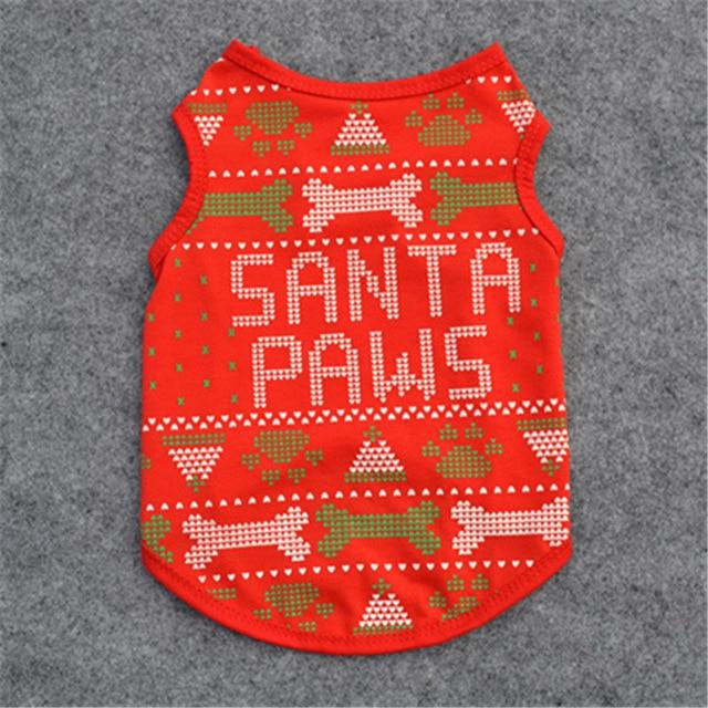 Christmas Dog Clothes Cotton Pet Clothing For Small Medium Dogs Vest Shirt New Year Puppy Dog Costume Chihuahua Pet Vest Shirt JadeMoghul Inc. 