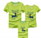 Christmas Family Look Family Matching Outfits T-shirt Color Milu Deer Matching Family Clothes Mother Father Baby Short Sleeve-Army Green-Mother M-JadeMoghul Inc.
