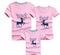 Christmas Family Look Family Matching Outfits T-shirt Color Milu Deer Matching Family Clothes Mother Father Baby Short Sleeve-Pink-Mother M-JadeMoghul Inc.
