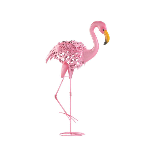 Home Decor Ideas Leaning Solar Flamingo Statue