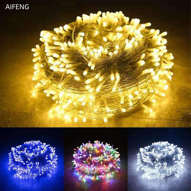 Christmas Lights 5M 10M 20M 30M 50M 100M Led String Fairy Light 8 Modes Christmas Lights For Wedding Party Holiday Lights AExp