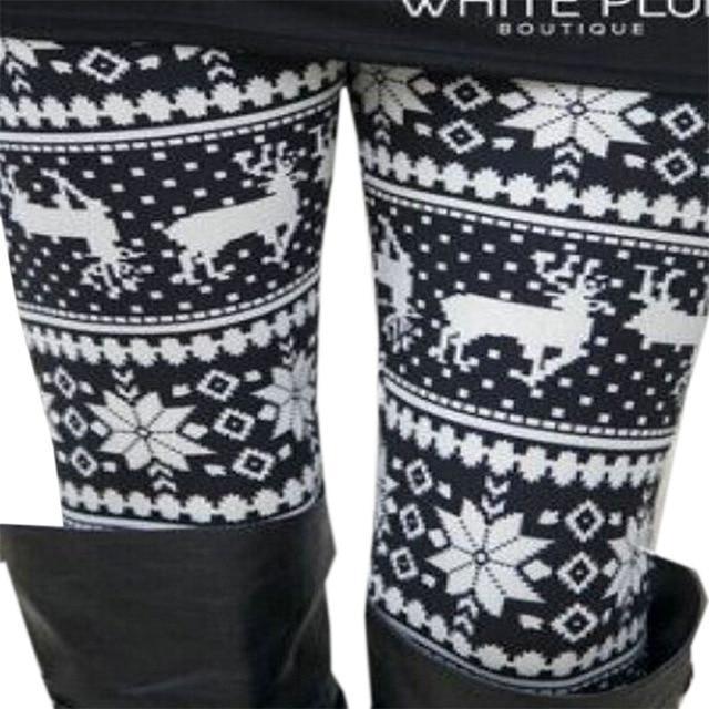 Christmas Printed Warm Leggings-01-One Size-JadeMoghul Inc.