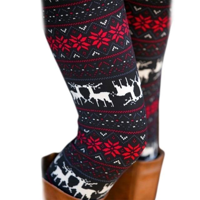 Christmas Printed Warm Leggings-07-One Size-JadeMoghul Inc.