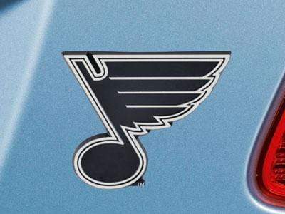 Chrome Emblem Custom Mats NHL St. Louis Blues Auto Emblem 3"x3.2" FANMATS