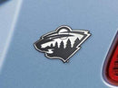 Chrome Emblem Custom Size Rugs NHL Minnesota Wild Auto Emblem 3"x3.2" FANMATS