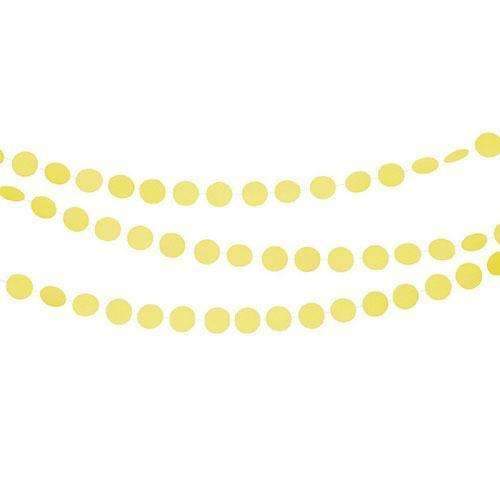 Circle Garland - Yellow (Pack of 1)-Wedding Reception Decorations-JadeMoghul Inc.