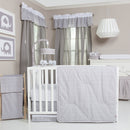 Circles 3 Piece Crib Bedding Set-GRAY CRC-JadeMoghul Inc.