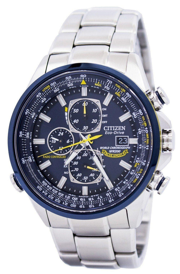 Citizen Eco Blue Angels Radio Controlled World Chronograph AT8020-54L Men's Watch-Branded Watches-JadeMoghul Inc.