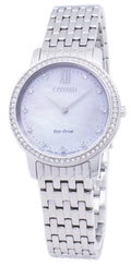 Citizen Eco-Drive EX1480-82D Diamond Accents Analog Women's Watch-Branded Watches-Black-JadeMoghul Inc.