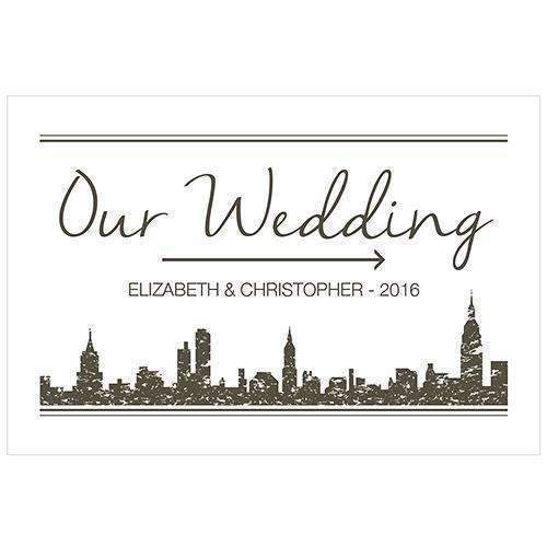 City Style Directional Poster Charcoal (Pack of 1)-Weddingstar-Charcoal-JadeMoghul Inc.