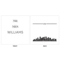 City Style Personalized Clear Acrylic Block Cake Topper Black (Pack of 1)-Wedding Cake Toppers-Black-JadeMoghul Inc.