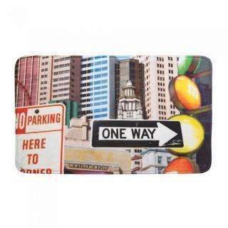 Modern Living Room Decor City Traffic Signs Floor Mat