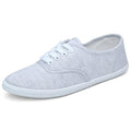 CITYCROSS plain women sneakers 2018 simple design flats lace up canvas shoes for girl's and women-Grey-5.5-JadeMoghul Inc.